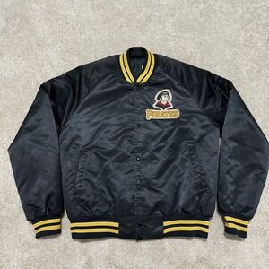 Vintage 1980s Chalk Line MLB Pittsburg Pirates Satin Jacket Quilt Lined Tag M